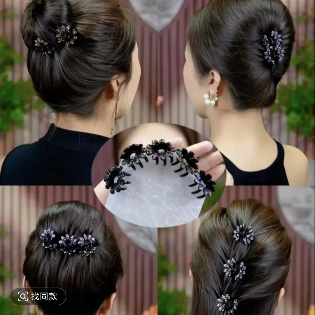 闪闪花朵小号发夹头发夹盘发夹子