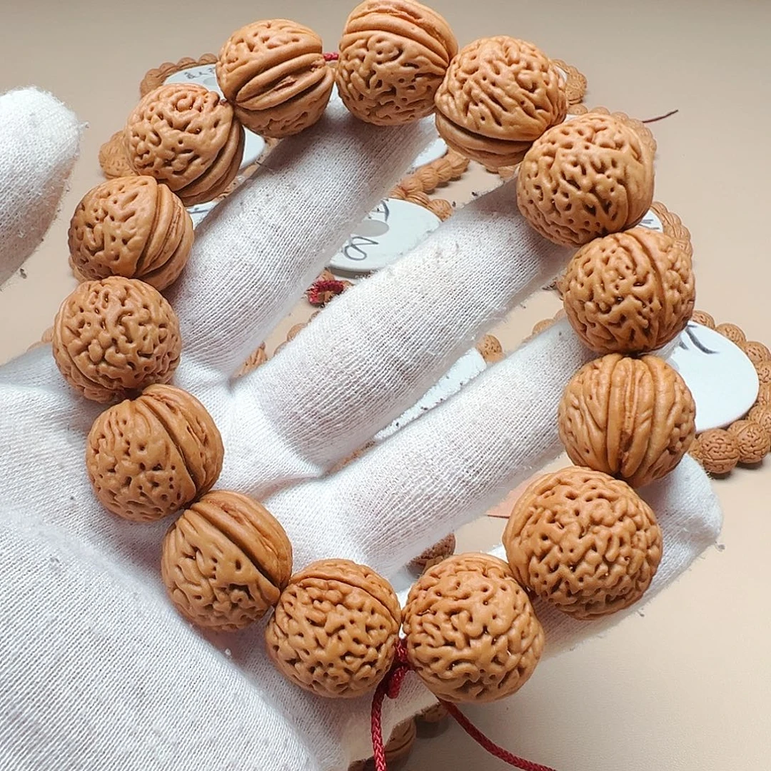 桃核手串2.0大象蚂蚁纹满纹