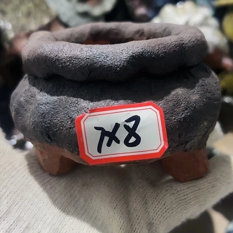 红陶粗陶花盆手工