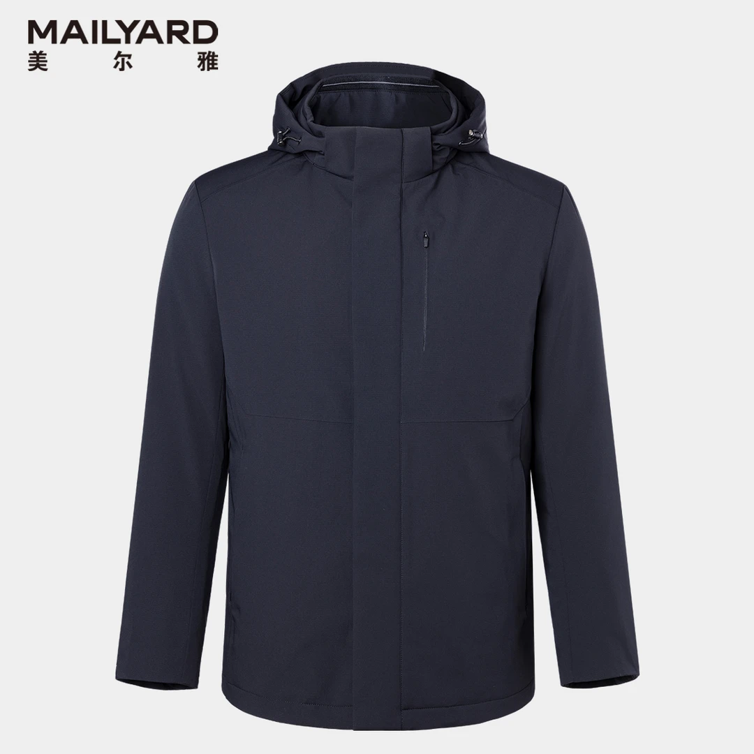 MAILYARD/美尔雅商务休闲时尚可拆卸帽白鹅绒保暖羽绒服 007W