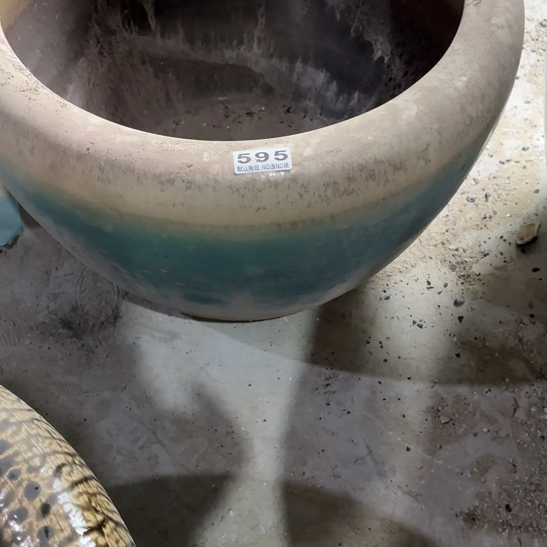 缸瑕疵50陶瓷缸翡翠绿595