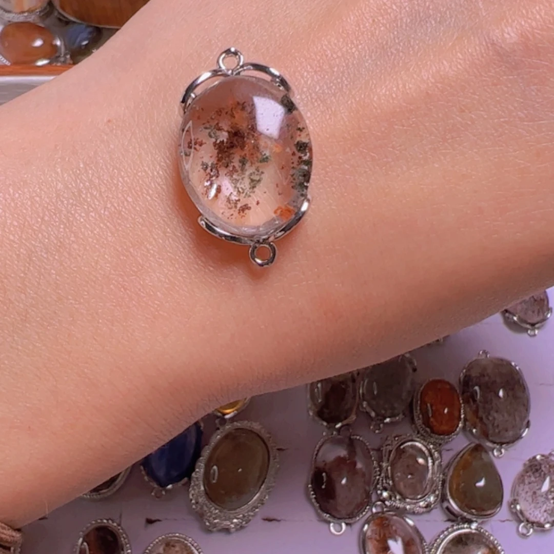 水晶手链银S800镀金镶嵌要****羊