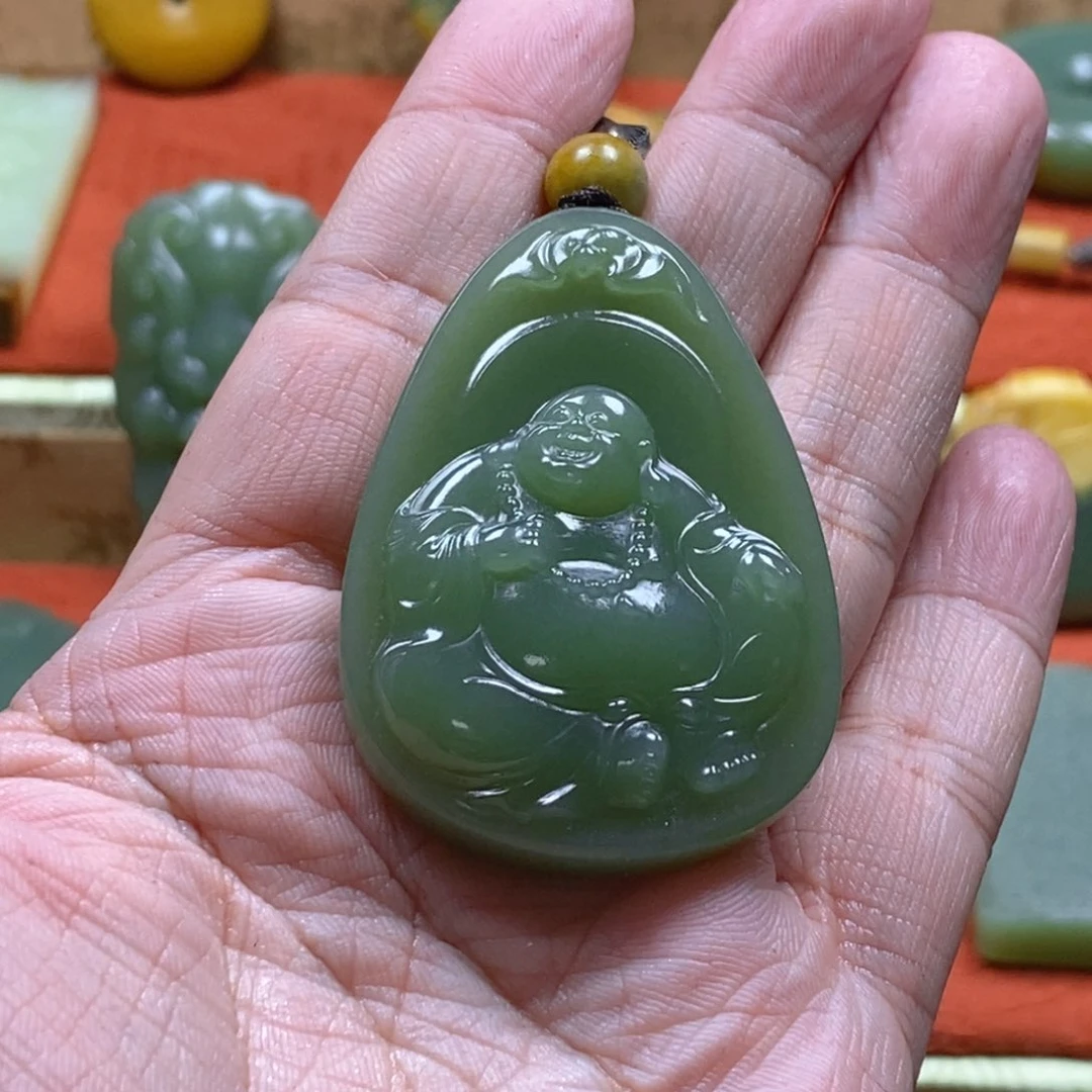 岫岩老玉（透闪石质玉）吊坠未镶嵌好*哥