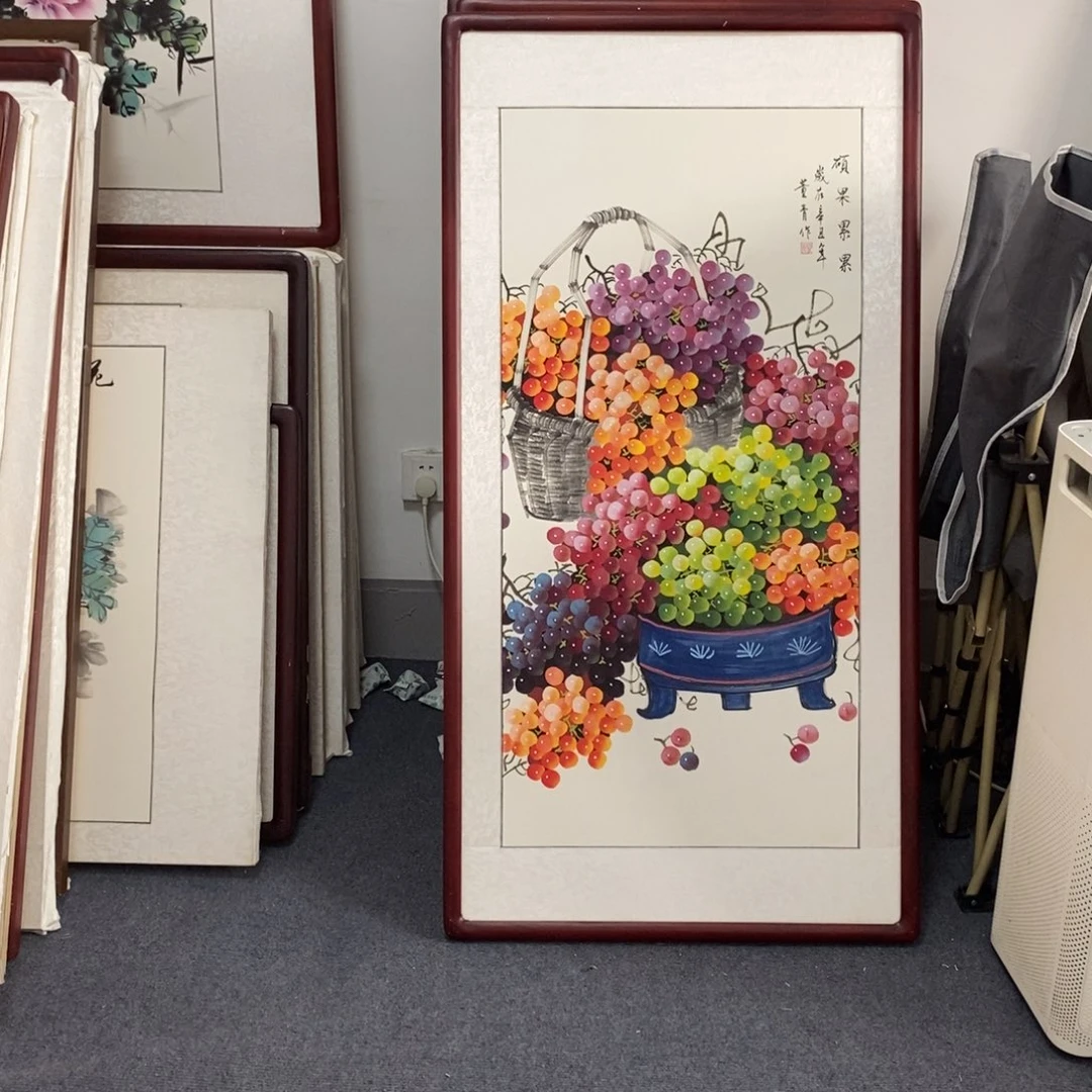 国画125*65尺寸带框包邮送到家