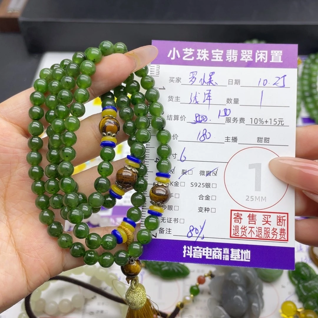 罗***黑和田玉未镶嵌颈饰