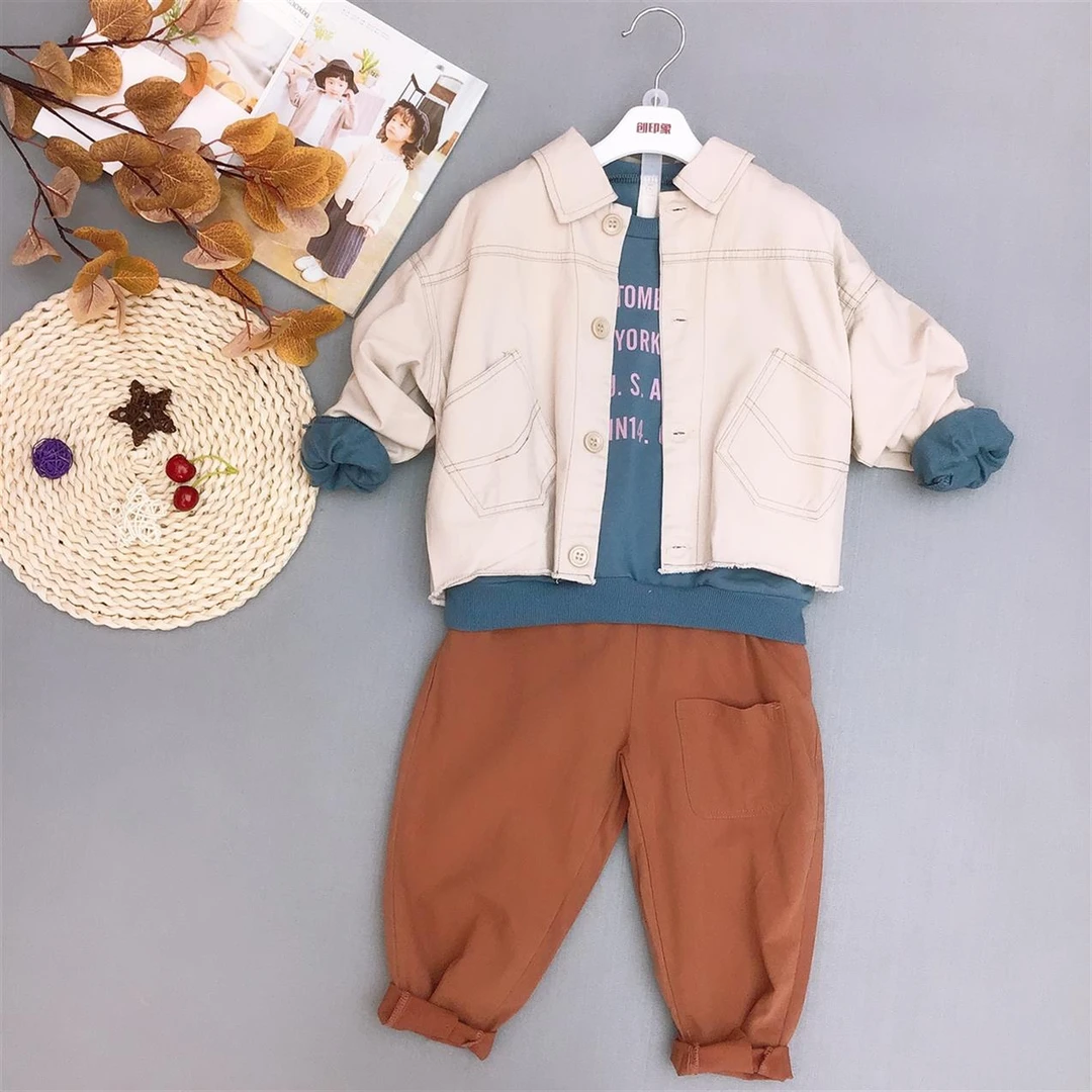 文字/数字/字母波点春款外套牛仔秋季男童普通外套