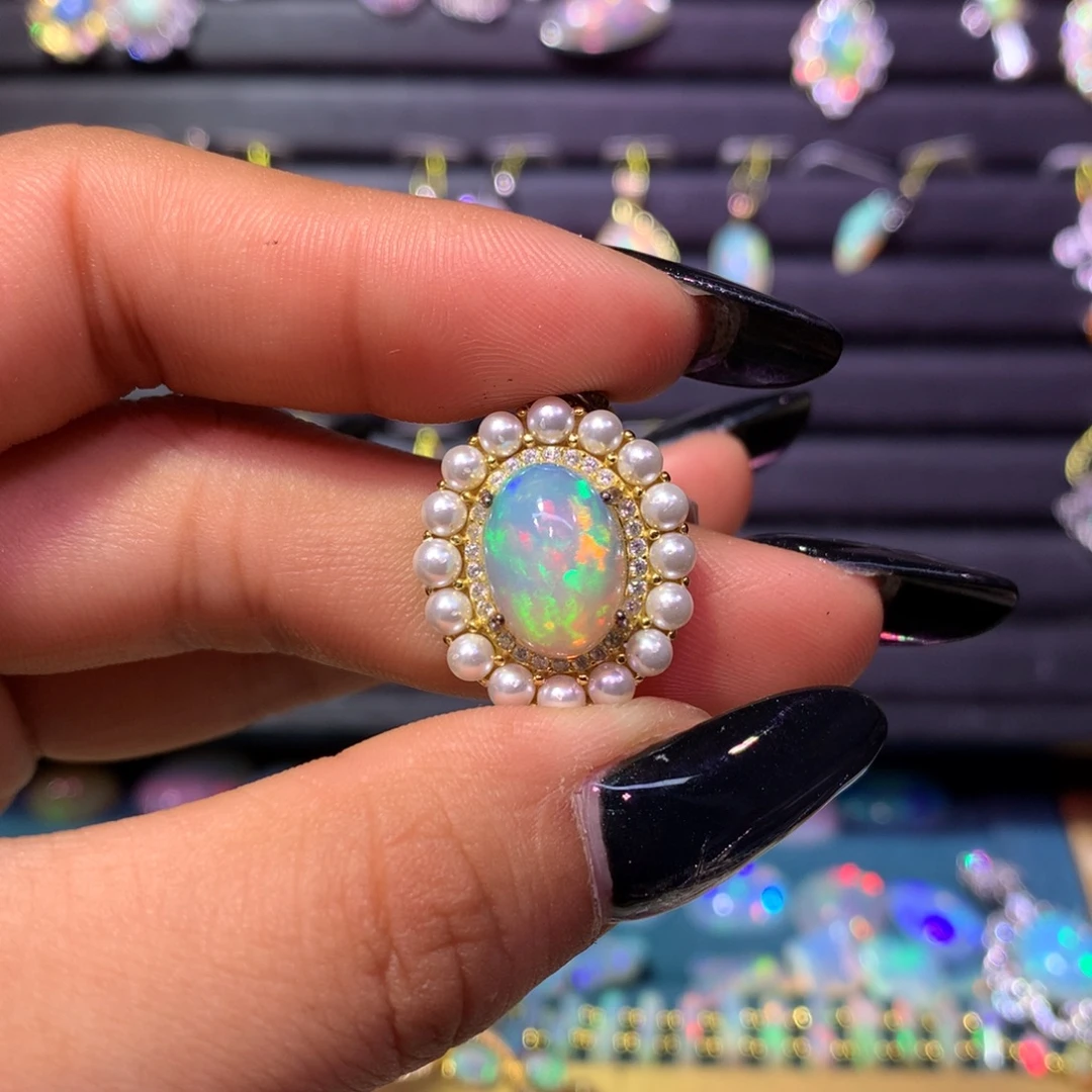 欧泊银S925镶嵌吊坠款