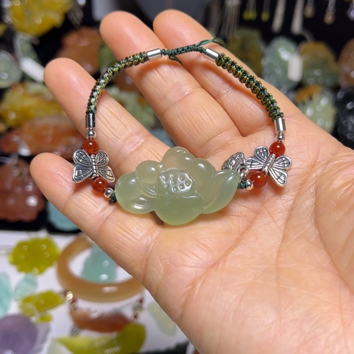 蛇纹石玉未镶嵌吊坠(赠链)