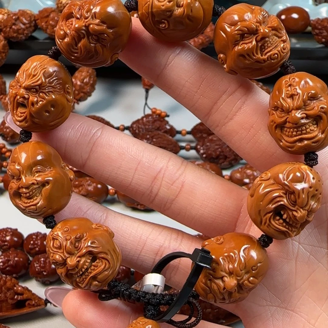 手串橄榄核白**水铁核恶僧手串