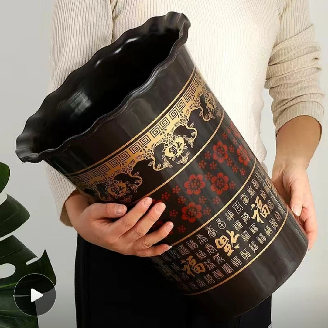 【送托盘】特大号仿陶瓷加厚树脂花盆客厅种果树铁树种树专用盆