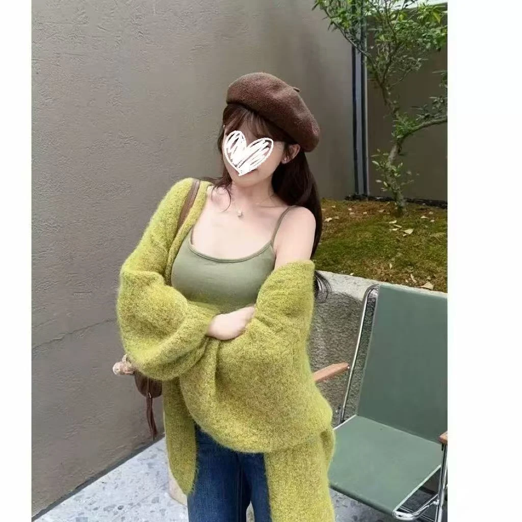 秋冬调色盘 毛衣宽松韩版温柔百搭慵懒感开衫Q339