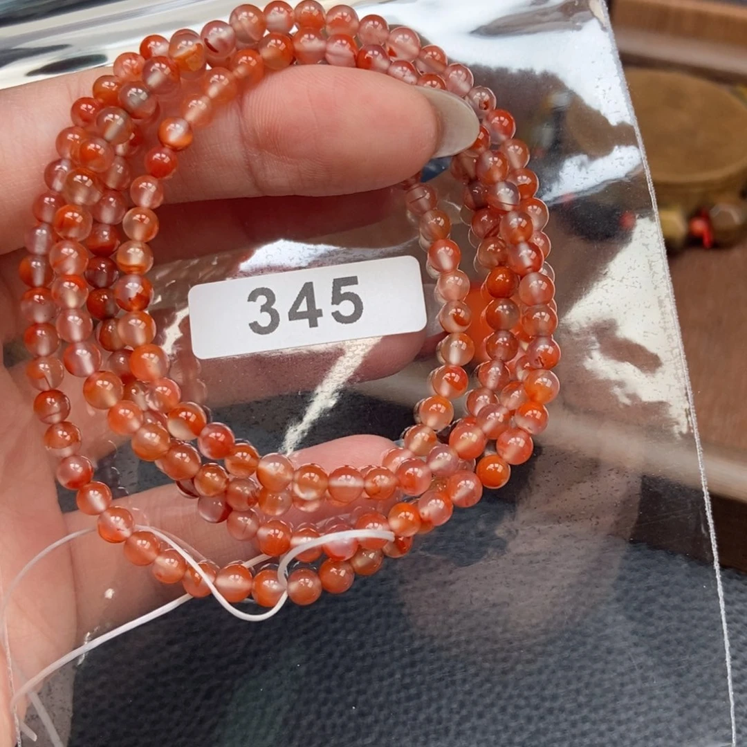 南红玛瑙未镶嵌手链卡4.2