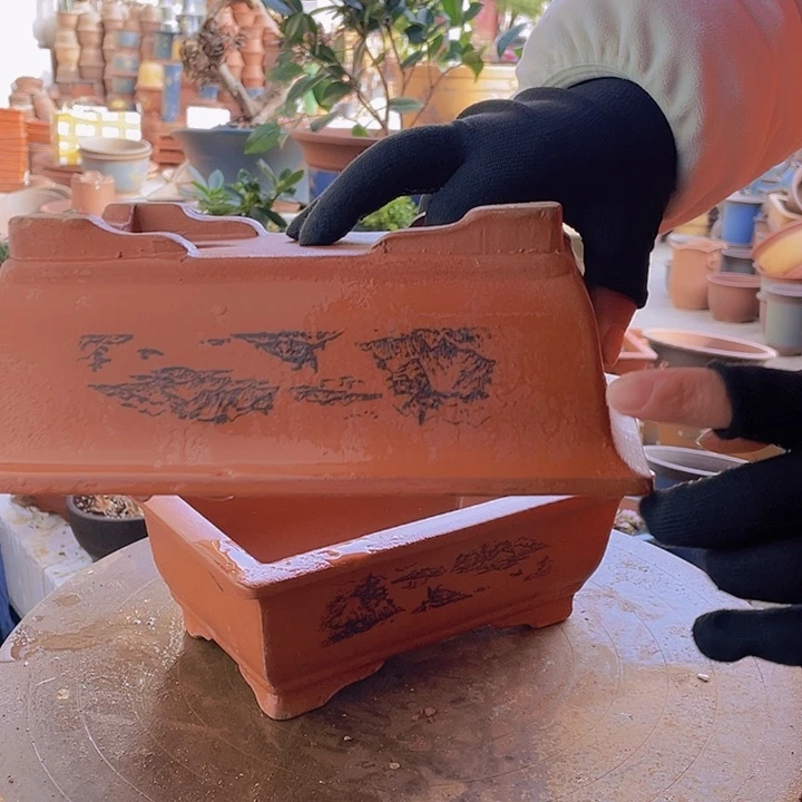 紫砂宜兴紫砂红马槽26+26