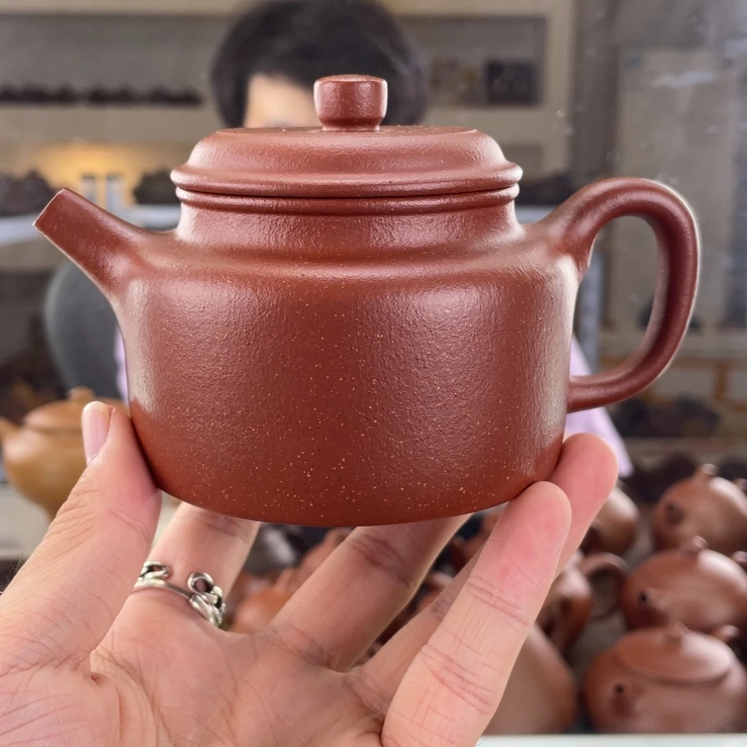 茶壶紫砂250cc红降坡茶壶