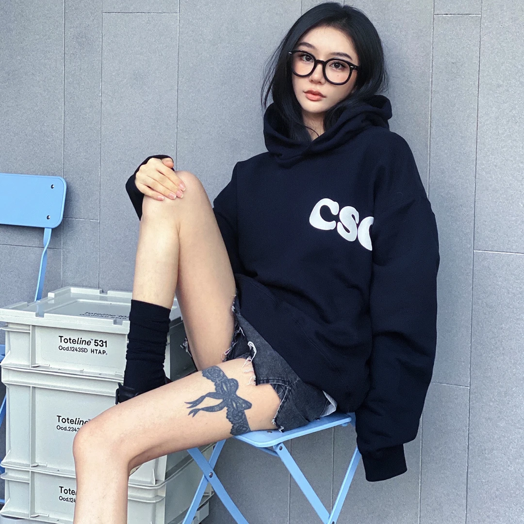 【重磅Csc】CSC黑超重磅加厚长沙样范卫衣情侣时尚秋季卫衣