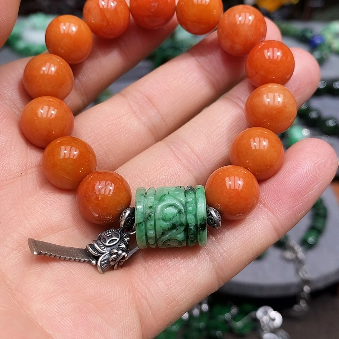未镶嵌手链翡翠周****⁵漂亮美眉