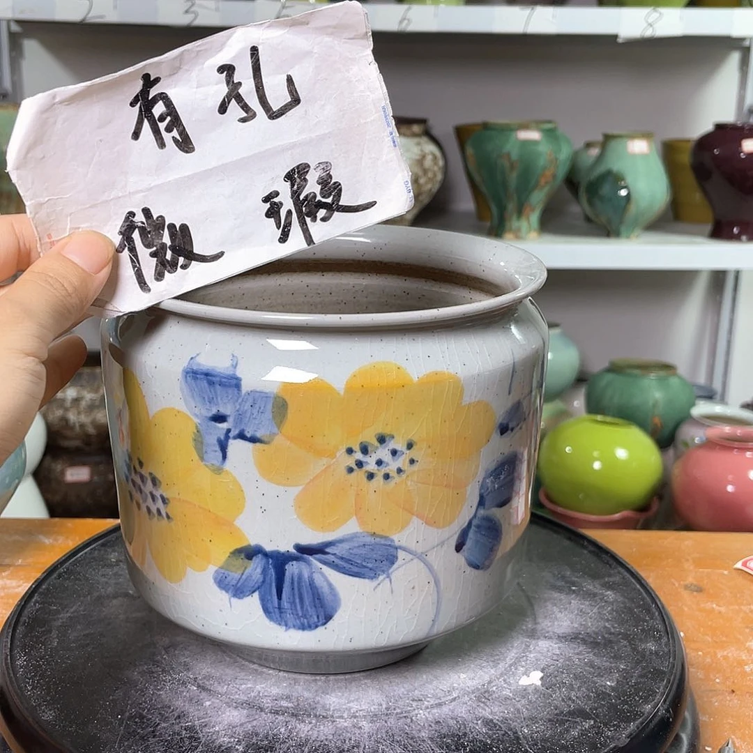 景德镇陶瓷花盆微瑕