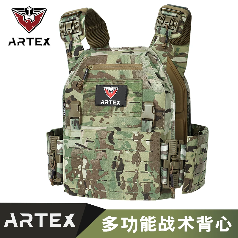 Artex2025跨境新款激光MOLLE快拆战术背心户外作训马甲1000D防水