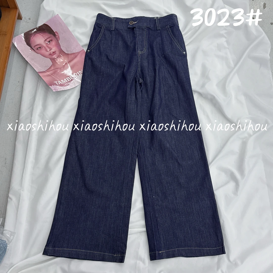 小时候女装店（no退no换）后面橡皮筋牛仔阔腿裤3023