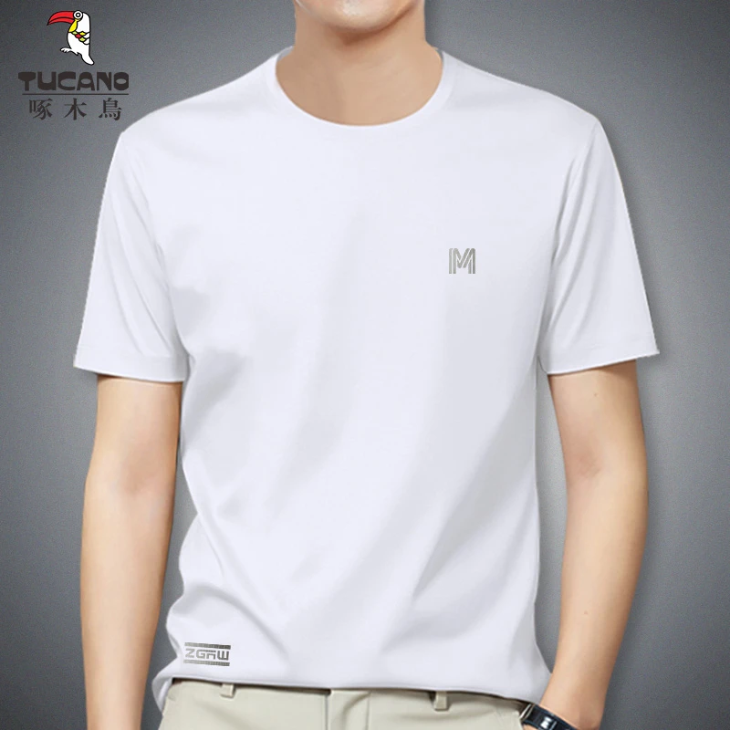 TUCANO/啄木鳥夏季新品时尚圆领冰丝莫代尔百搭短袖潮流中青年男T