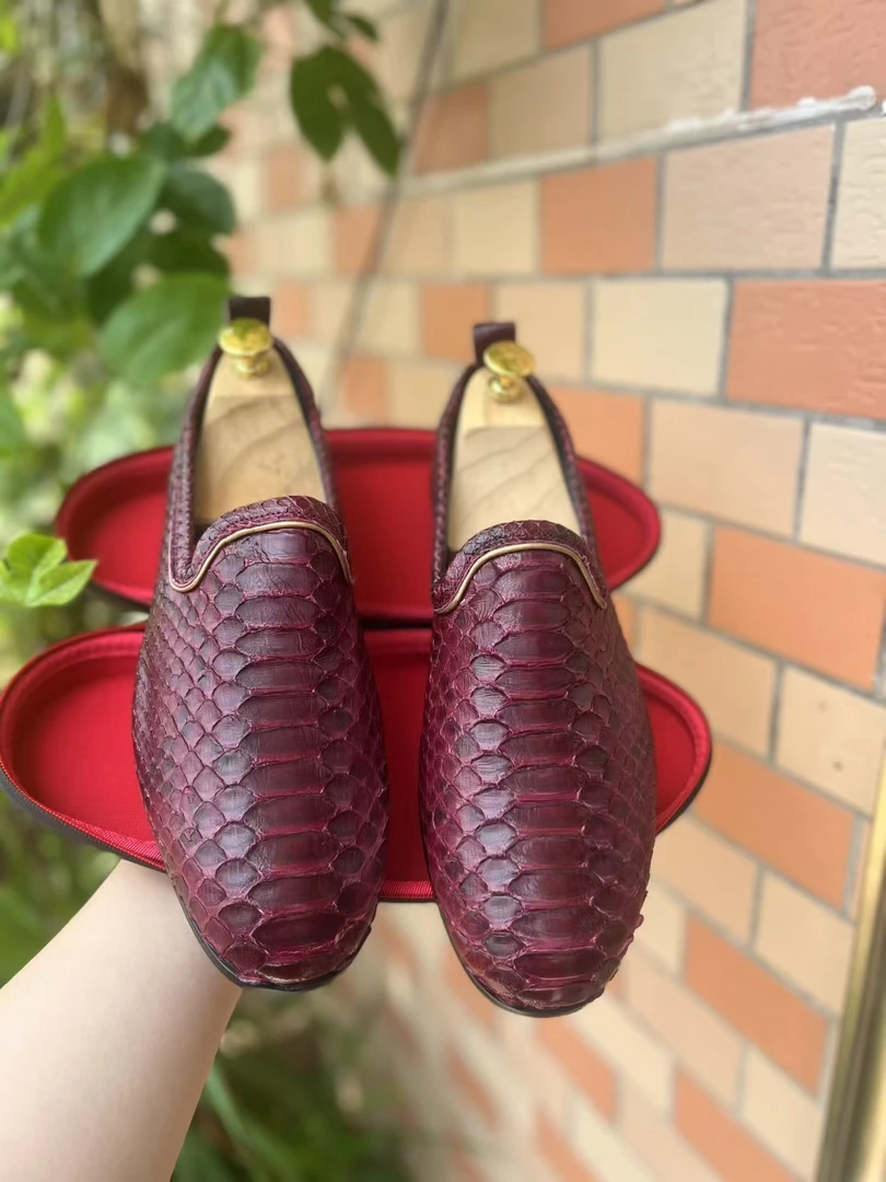 一件过男士轻奢真皮豆豆鞋百搭软底袜套鞋平底舒适休闲鞋