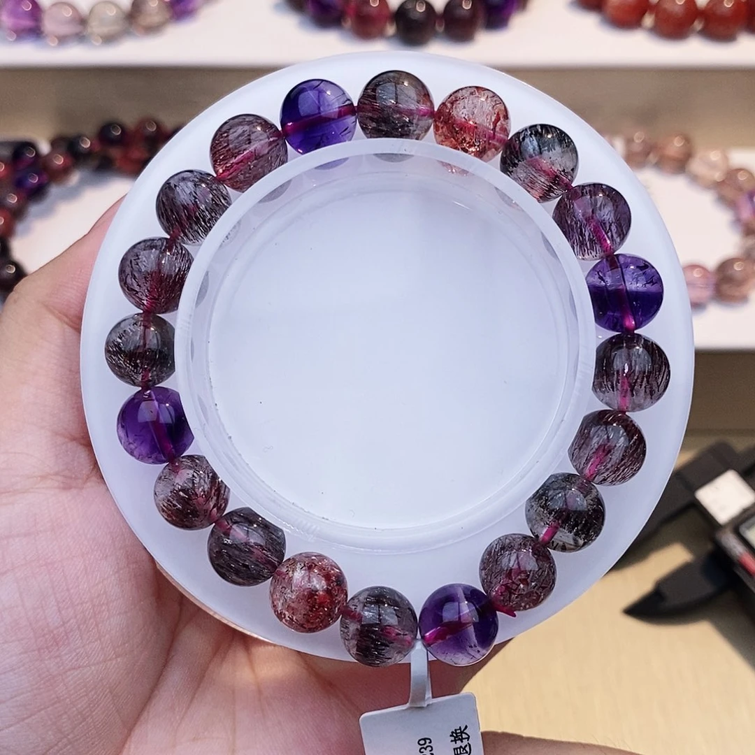 未镶嵌手链水晶黑加仑9+