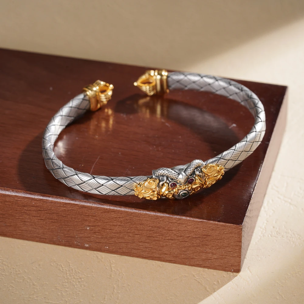 925银手镯 云丹拉姆丨大鹏鸟手镯多样性发其一