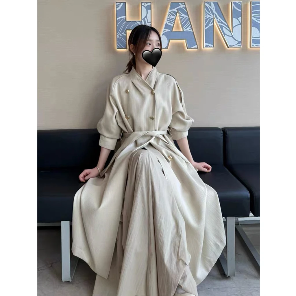 ZZZSTUDIO  ICELOLY 巨好看风衣女中长款外套高个子大衣早秋穿搭