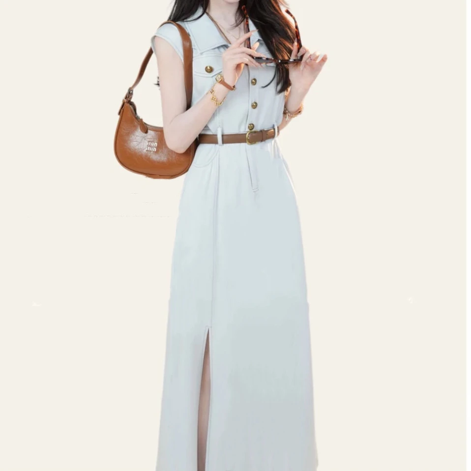 夏日唱片连衣裙预2025年夏装新品时尚显瘦