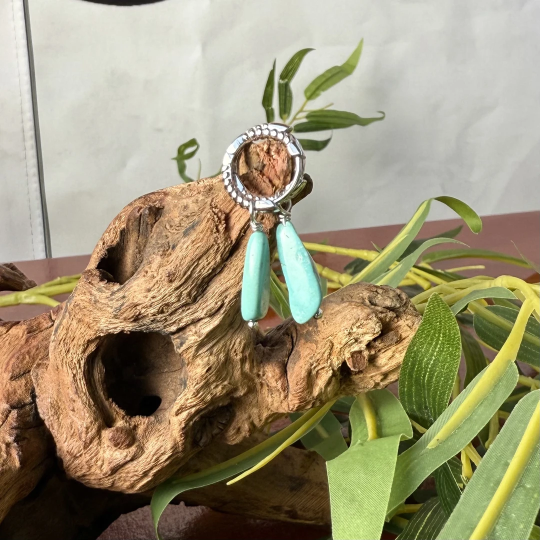 首开 随型原矿绿松耳环（拉萨直发 多样发）DU251026101