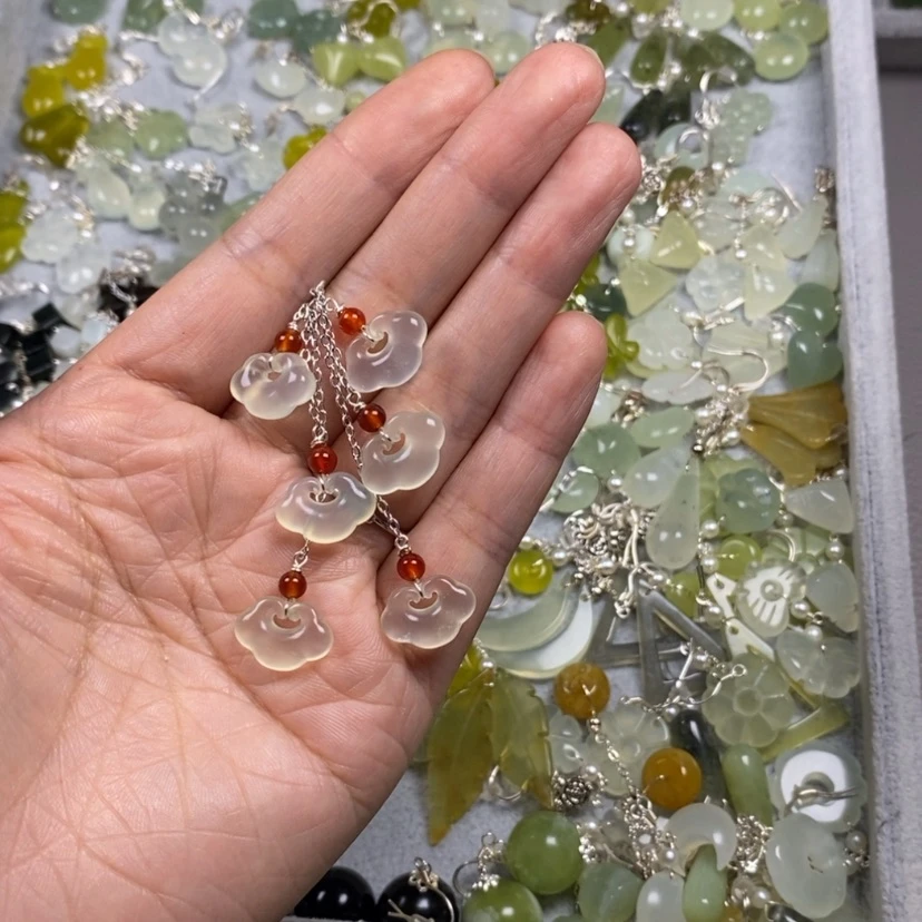 【闪购商品】未镶嵌挂件耳饰耳环项链萤石