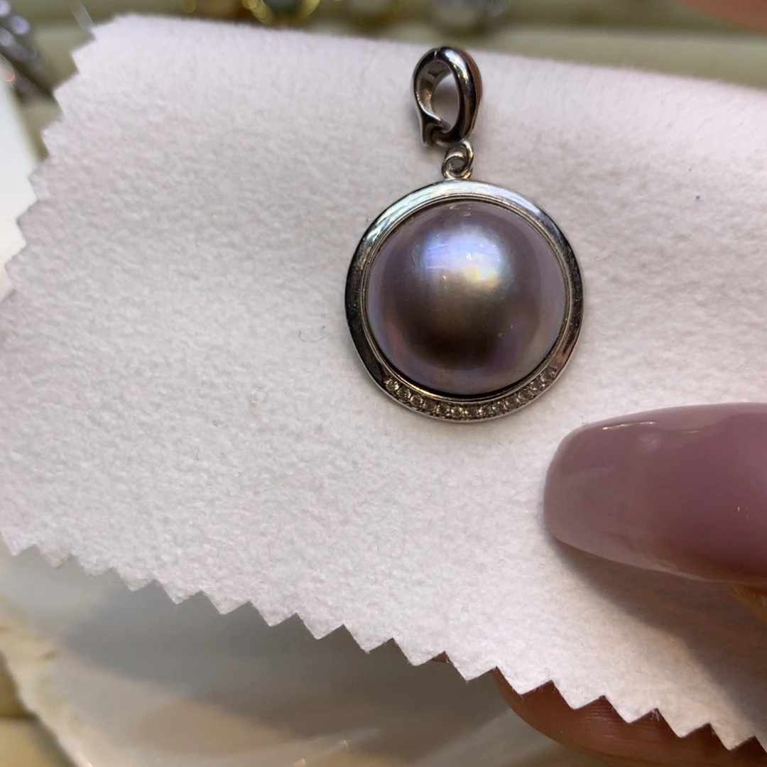 未镶嵌颈饰拼合珍珠（马贝珠）