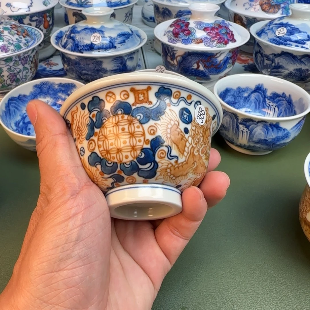 纯手工纯手绘茶具石头231