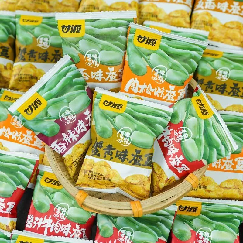 甘源牌蟹黄味蚕豆豌豆小包装坚果炒货休闲零食香辣牛肉味兰花豆