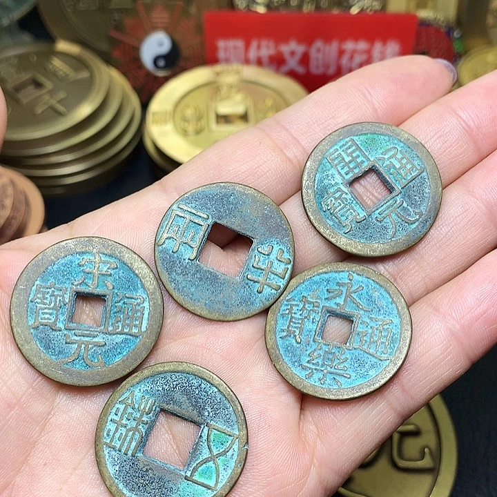 铜现代工艺品翻砂铸造大五帝一套