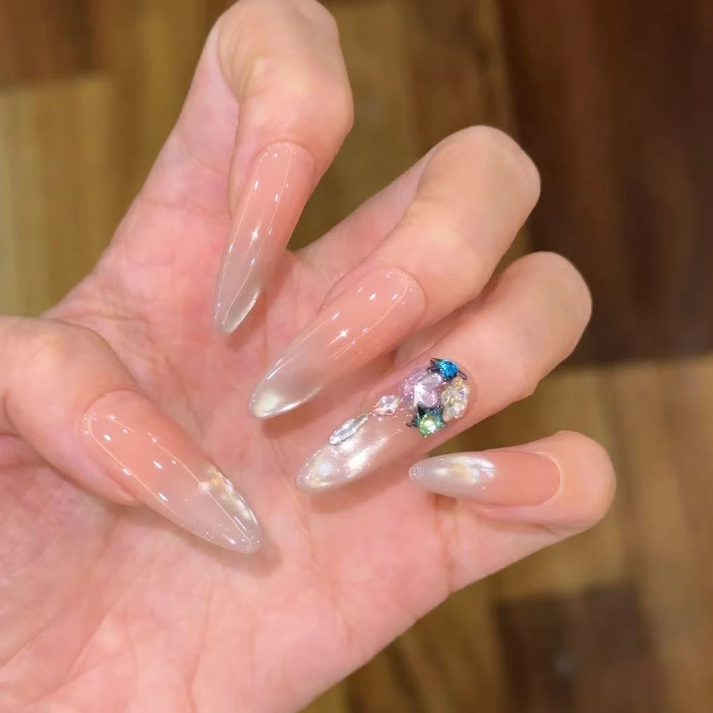 花魁 施家全华 纯手工定制穿戴甲美甲成品美甲贴片10片