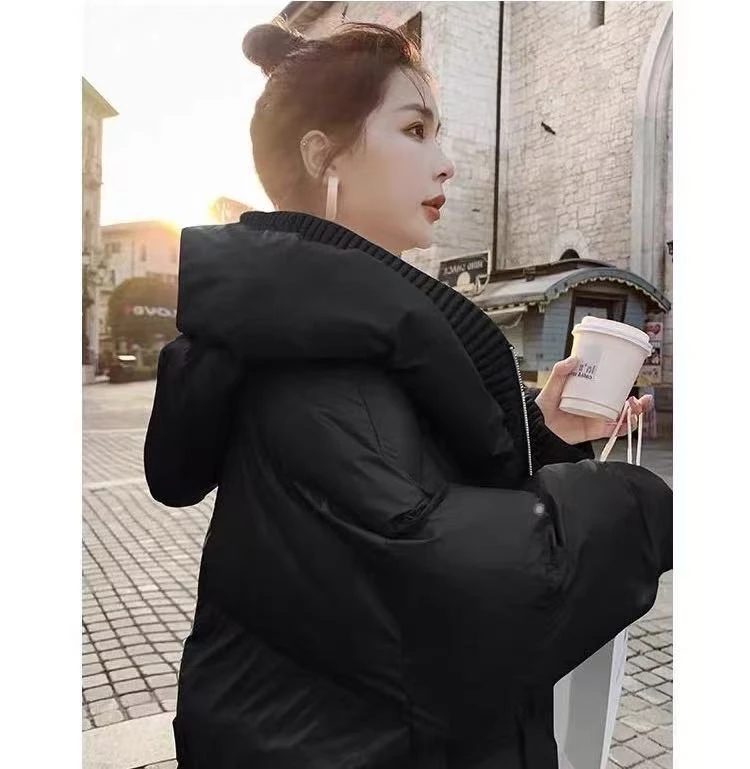 2025年羽绒服女新款时尚休闲小个子宽松显瘦白鸭绒保暖短外套女潮