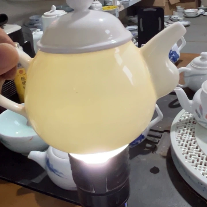 大球泥手工茶壶有底款