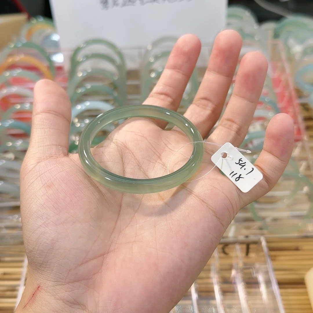 玛瑙/玉髓手镯未镶嵌圈口54.7确认再拍