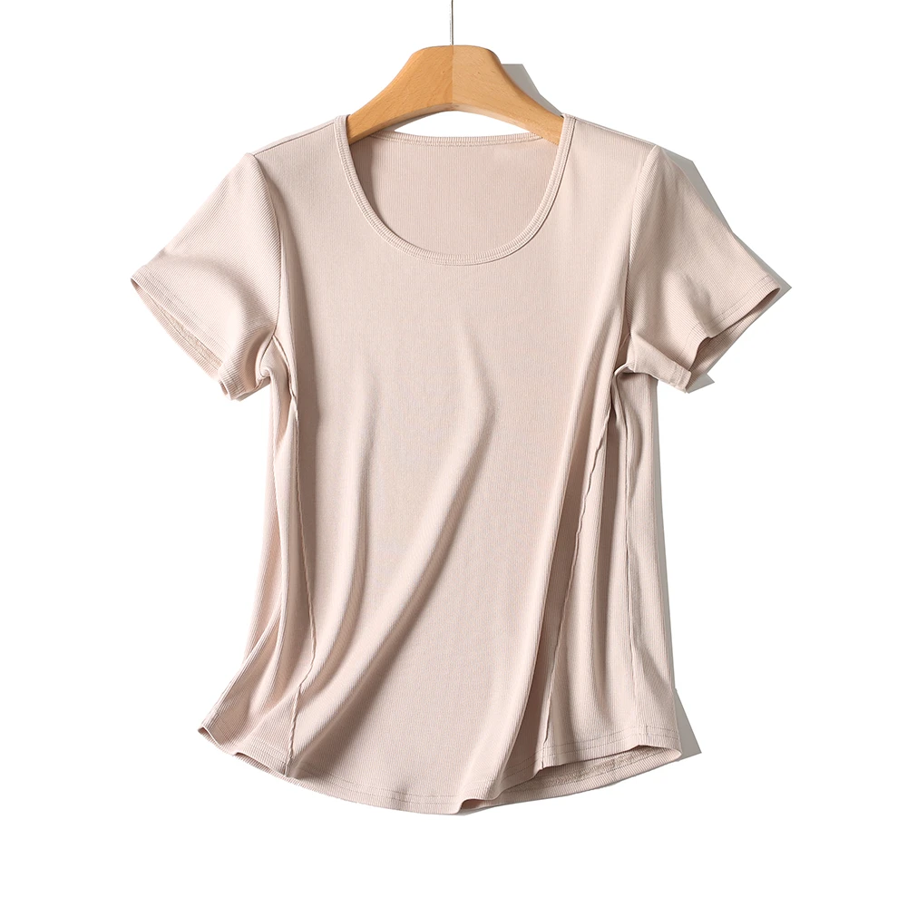 特 显瘦显脸小！U型领短袖T恤 H8177 女装 V236