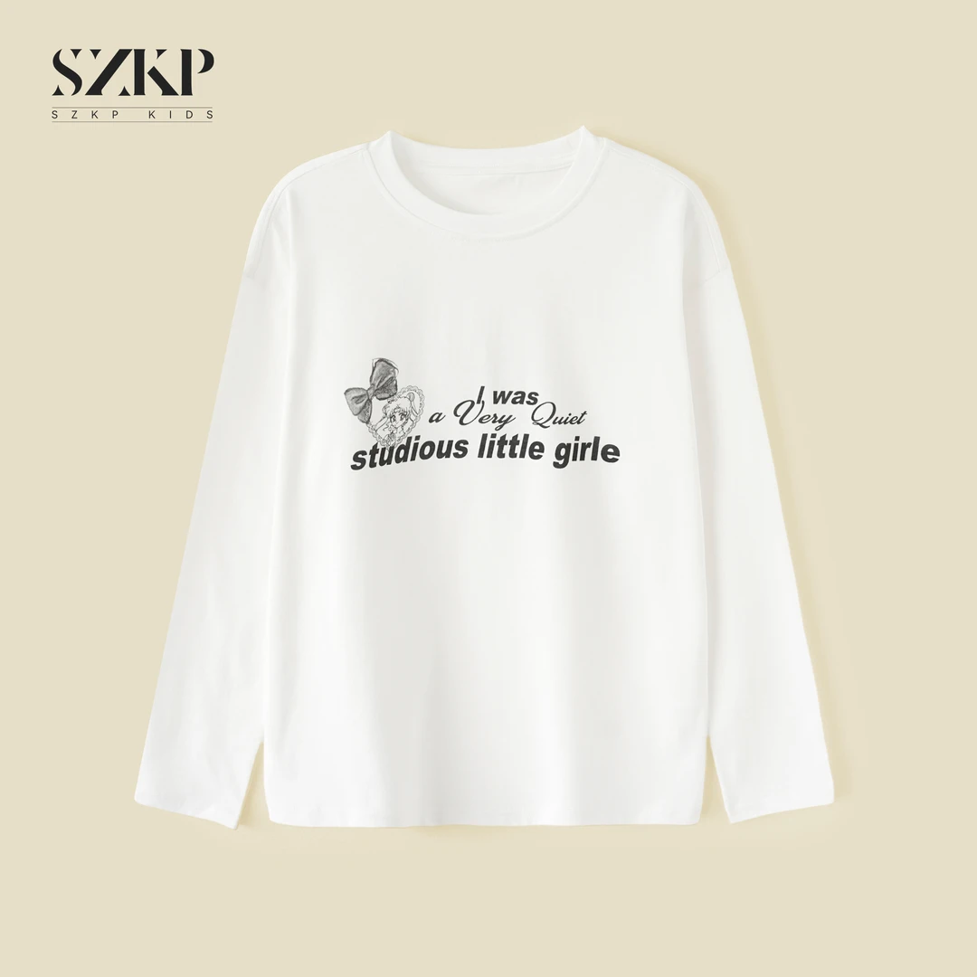 SZKP秋季新款女童装时尚打底衫中大童休闲儿童长袖T恤YNYQ552764