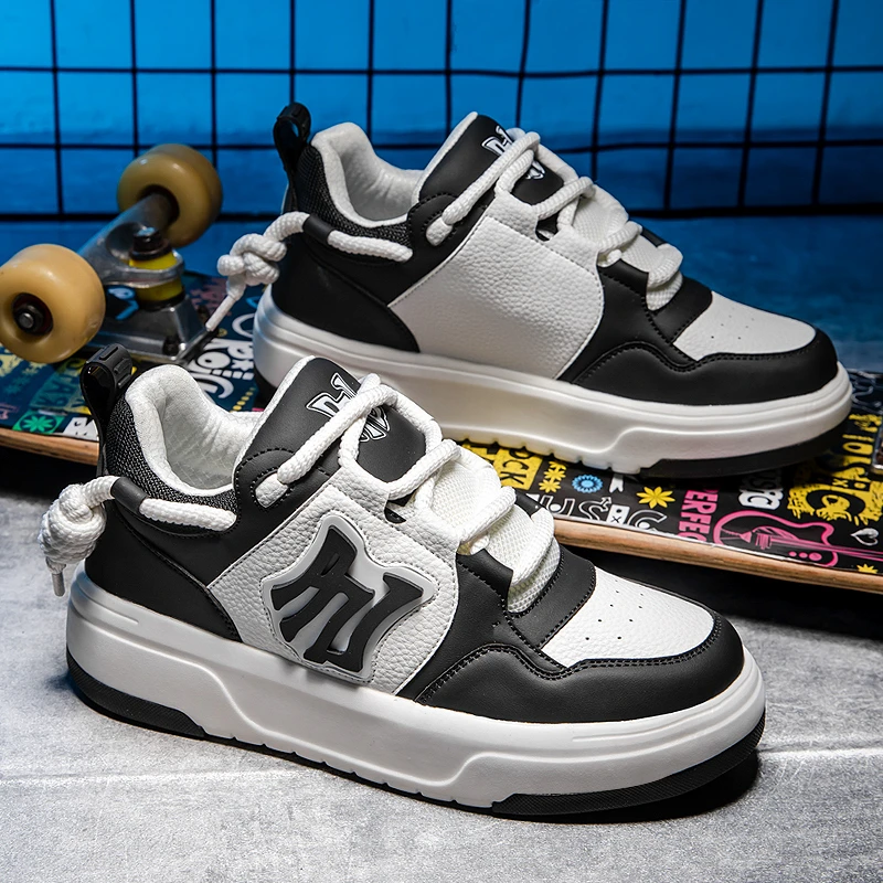 PNJ情侣拼色运动风板鞋高帮休闲鞋户外休闲鞋青春潮流PF9109