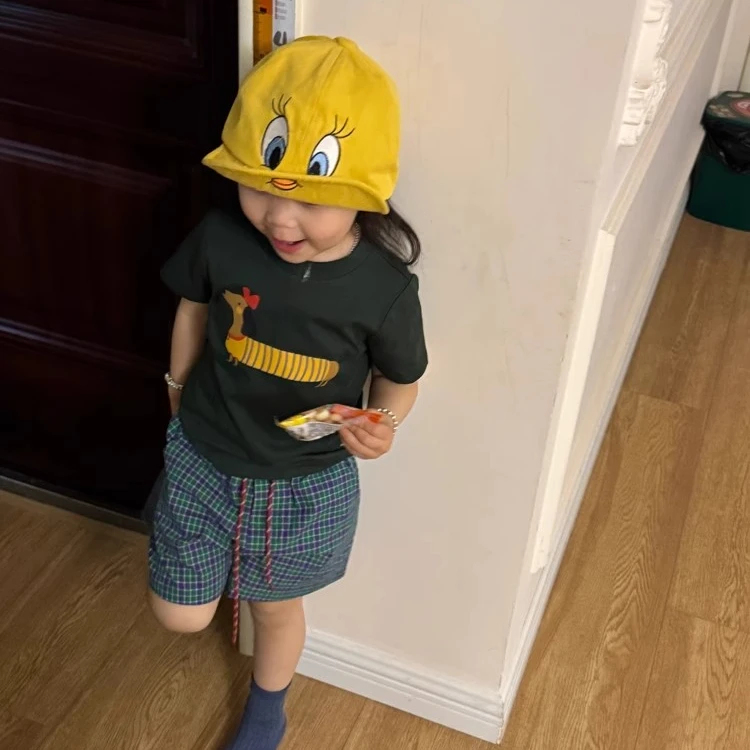 儿童短裤夏季套装2025新款洋气时髦休闲美式沙滩格子裤透气短袖