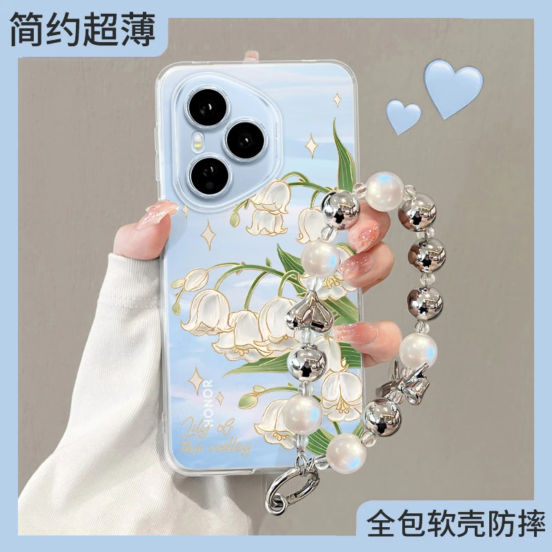 白月郁金适用荣耀400Pro手机壳女款奢华小清新全包荣耀400透明ins