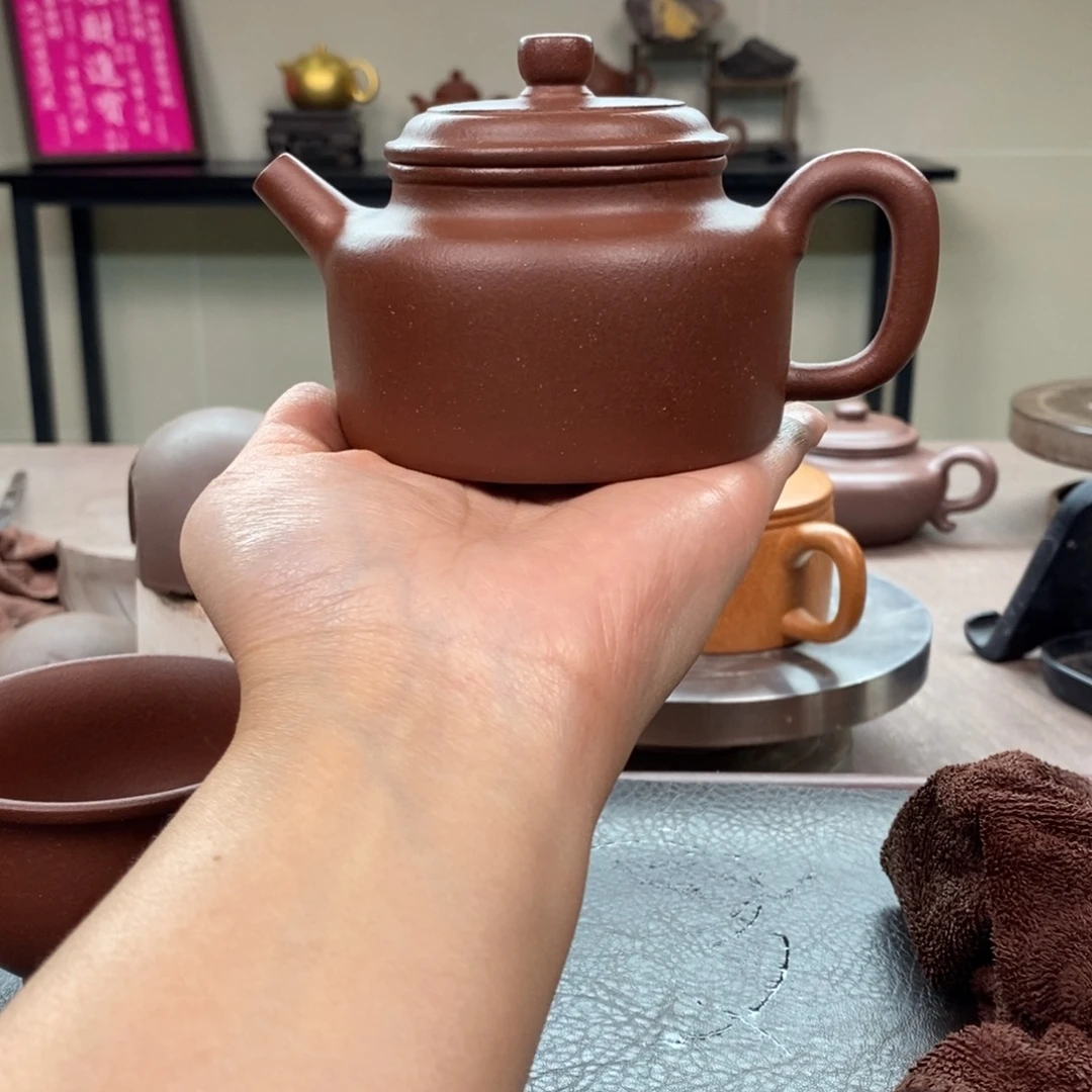 紫砂茶壶底槽清德钟230cc全手➕底槽清杯子
