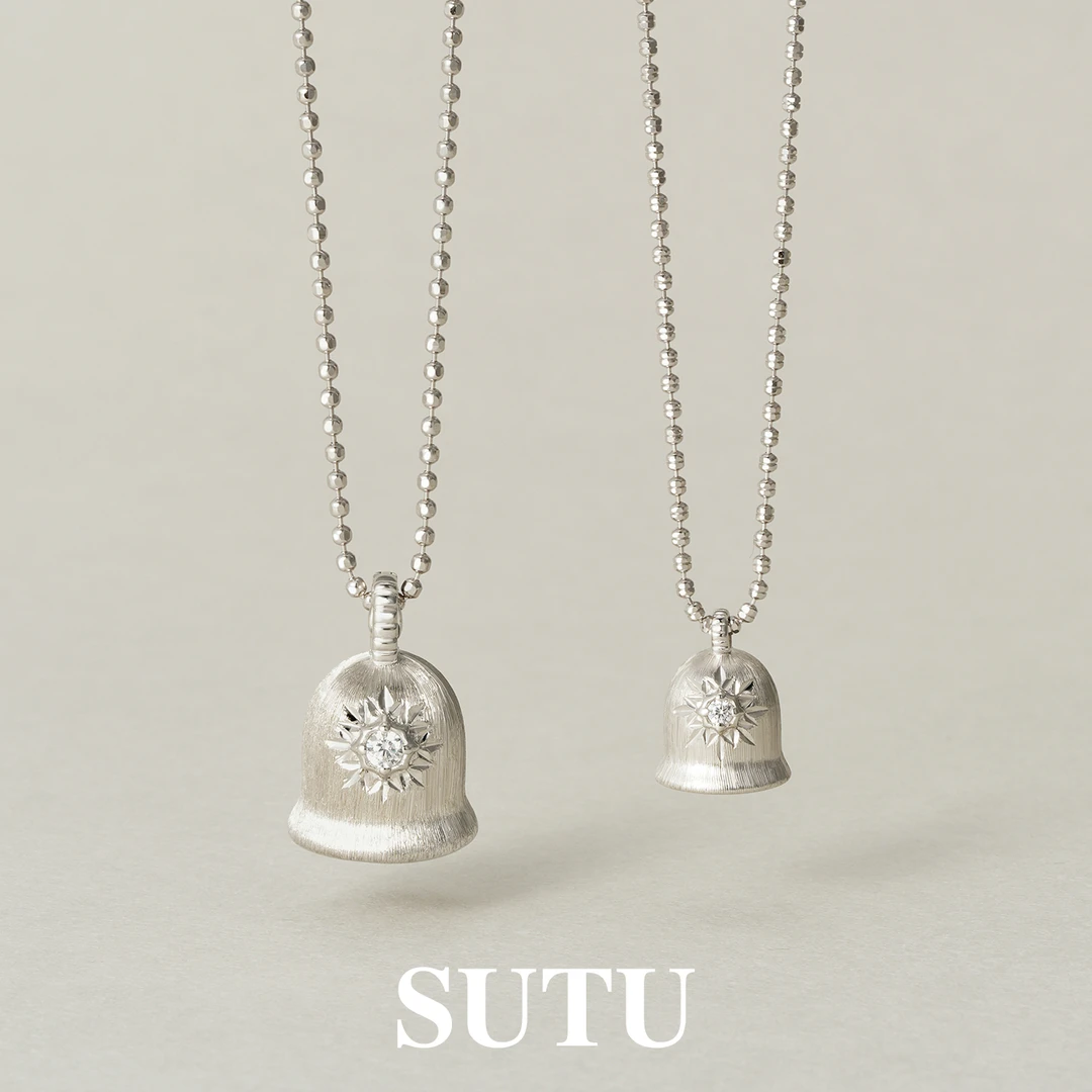 坠链均925银合成锆石 拉丝铃铛项链小众设计精致秋冬毛衣链高级