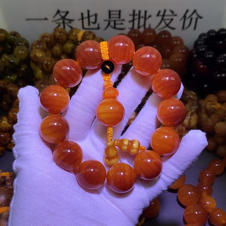 松木（琥珀木）手串/手链1.8 包浆高货