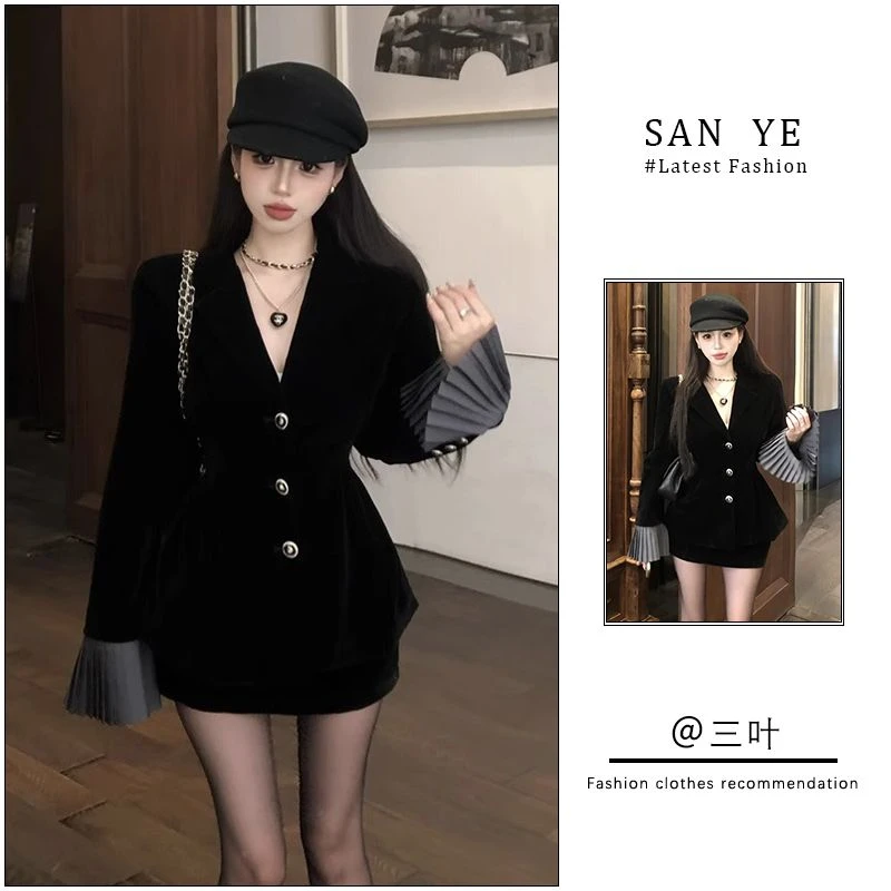 套装女2025秋冬新款御姐高级感气质长袖西装外套高腰显瘦包臀短裙
