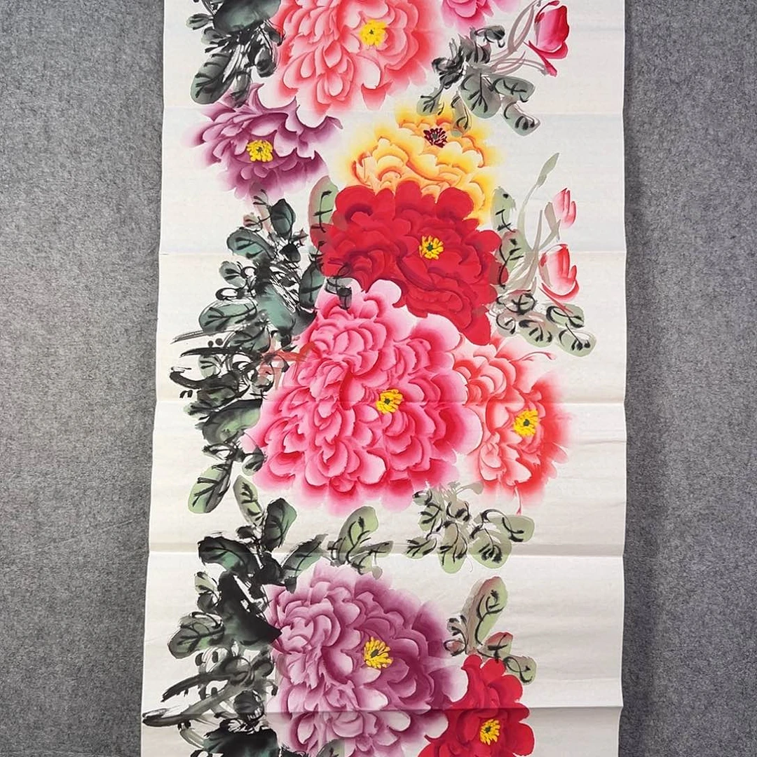 国画210 花鸟在树丛的顶端鸣叫叫声响