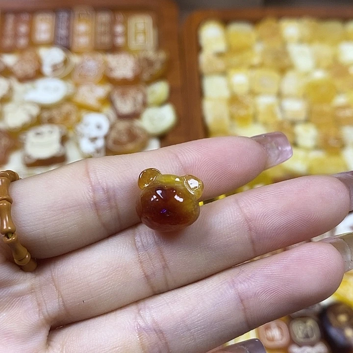 吊坠橄榄核小熊头19
